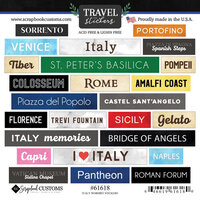 Scrapbook Customs - Cardstock Stickers - Italy Wordbits