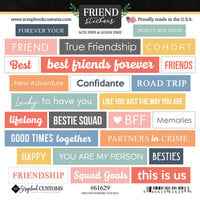 Scrapbook Customs - Cardstock Stickers - Friend Wordbits