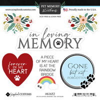 Scrapbook Customs - Cardstock Stickers - Pet In Loving Memory