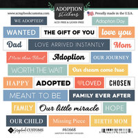 Scrapbook Customs - 6 x 6 Cardstock Stickers - Adoption Wordbits