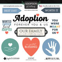 Scrapbook Customs - 6 x 6 Cardstock Stickers - Adoption