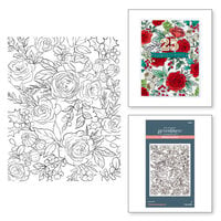 Spellbinders - BetterPress Collection - Press Plates - Winter Rose Background