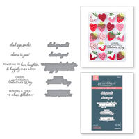 Spellbinders - BetterPress Collection - Press Plates and Die Set - Love on the Rocks - Valentine Happy Hour Sentiments