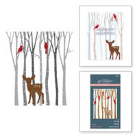 Spellbinders - BetterPress Collection - Press Plates, Registration, and Die Set - Birch Trees