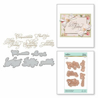 Spellbinders - Glimmer Hot Foil Plates and Die Set - Elegant Occasion Sentiments