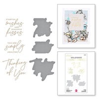 Spellbinders - Glimmer Hot Foil Collection - Plates and Dies - Seahorse Kisses Sentiments