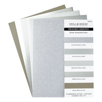 Spellbinders - Paper Pack - 8.5 x 11 - Silver Assortment - 15 Sheets