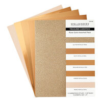 Spellbinders - Paper Pack - 8.5 x 11 - Rose Gold Assortment - 15 Sheets