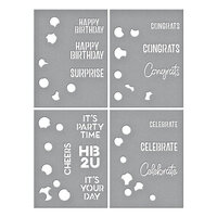 Spellbinders - Its My Party Collection - Layered Stencils - Balloon Garland and Sentiments