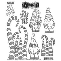 Stampers Anonymous - Dylusions - Cling Mounted Rubber Stamps - No Place Like Gnome