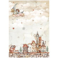 Stamperia - Gear up for Christmas Collection - A4 Rice Paper - Cosy Houses