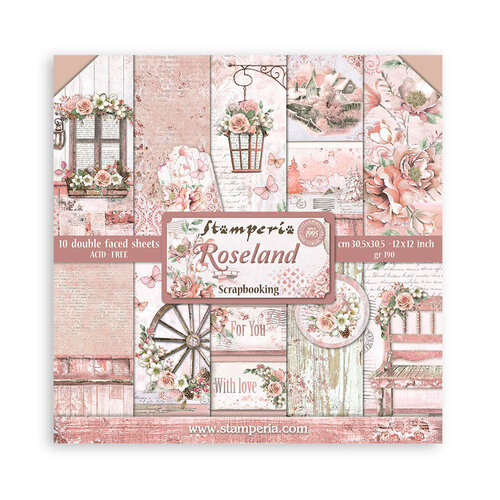 Stamperia - Roseland Collection - 12 x 12 Paper Pad