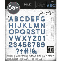 Sizzix - Tim Holtz - Thinlits Dies - Alphanumeric Bold