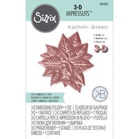 Sizzix - 3D Impresslits - Embossing Folder - Poinsettia