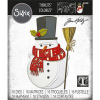 Sizzix - Christmas - Tim Holtz - Thinlits Dies - Colorize - Winston Snowman