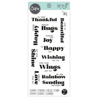 Sizzix - Clear Acrylic Stamps - Good Vibes - Set 04