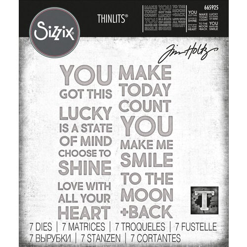 Sizzix - Tim Holtz - Thinlits Dies - Bold Text - Set 02