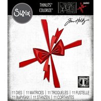 Sizzix - Tim Holtz - Christmas - Thinlits Dies - Bowtied Colorize