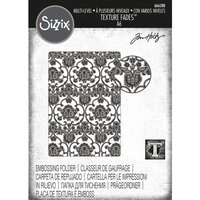 Sizzix - Tim Holtz - Halloween - Multi-Level Texture Fades - Embossing Folder - Tapestry