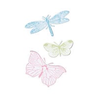 Sizzix - 49 and Market Collection - Framelits Dies with Clear Stamps - Engraved Wings