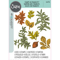 Sizzix - 49 and Market Collection - Framelits Dies with Clear Stamps - Forever Leaves