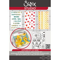 Sizzix - Studio - Stencils and Clear Stamp Set - Possibilitarian