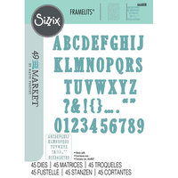 Sizzix - 49 and Market Collection - Framelits Dies - Fine Line Alpha 02