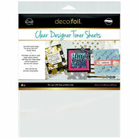 Therm O Web - iCraft - Deco Foil - 8.5 x 11 - Clear Designer Toner Sheets - Printable - 4 Pack