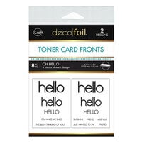 Therm O Web - iCraft - Deco Foil - 4.25 x 5.5 Toner Card Fronts - 8 Pack - Oh Hello