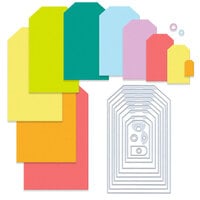 Scrapbook.com - Jumbo Decorative Die Set - Nested Tags