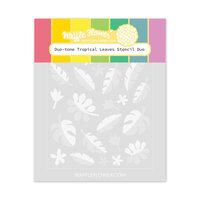 Waffle Flower Crafts - Stencils - Duo-Tone Tropical Leaves