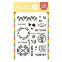 Waffle Flower Crafts - Clear Photopolymer Stamps - Postage Collage