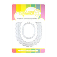 Waffle Flower Crafts - Craft Dies - Inside - Outside Scalloped Elongated Oval