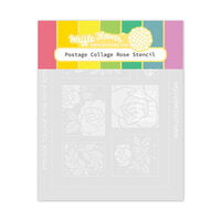 Waffle Flower Crafts - Stencils - Postage Collage Rose