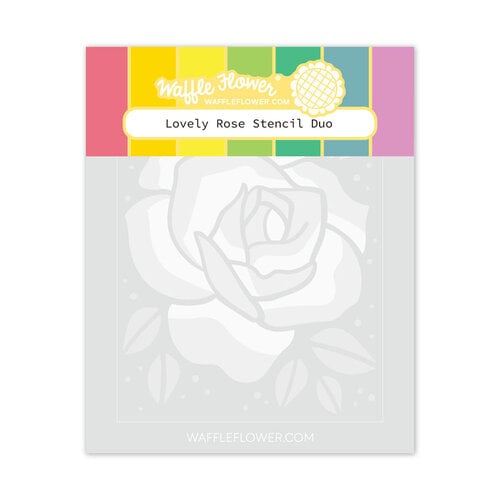 Waffle Flower Crafts - Stencils - Lovely Rose