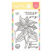 Waffle Flower Crafts - Clear Photopolymer Stamps - Sketched Poinsettia