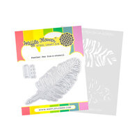 Waffle Flower Crafts - Die-N-Stencil - Feather Pen Die-N-Stencil