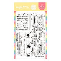 Waffle Flower Crafts - Clear Photopolymer Stamps - Script Texture