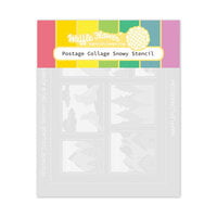 Waffle Flower Crafts - Postage Collage Collection - Stencils - Snowy