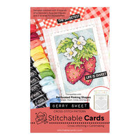 Waffle Flower Crafts - Berry Sweet Collection - Stitchable Cards - Cross-Stitch Pattern