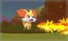 Fennekin uses Flamethrower