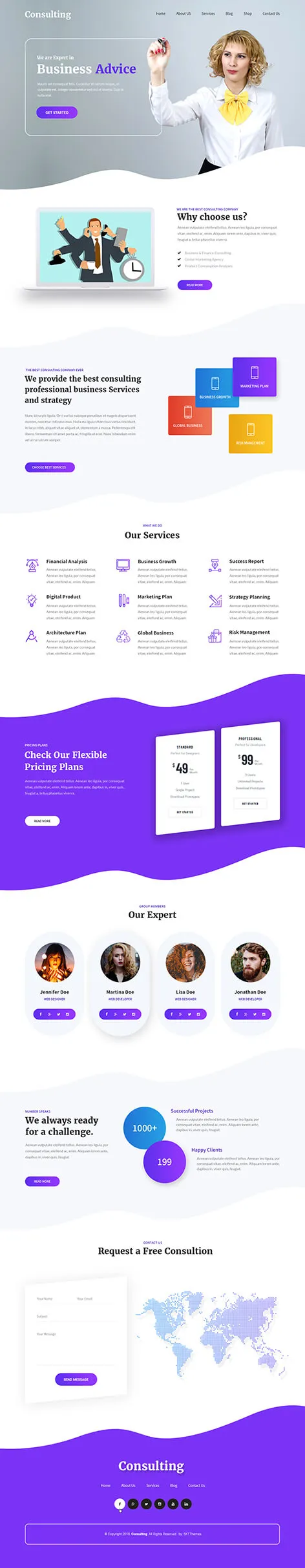 SKT Consulting Pro - Financial Advisor WordPress Theme