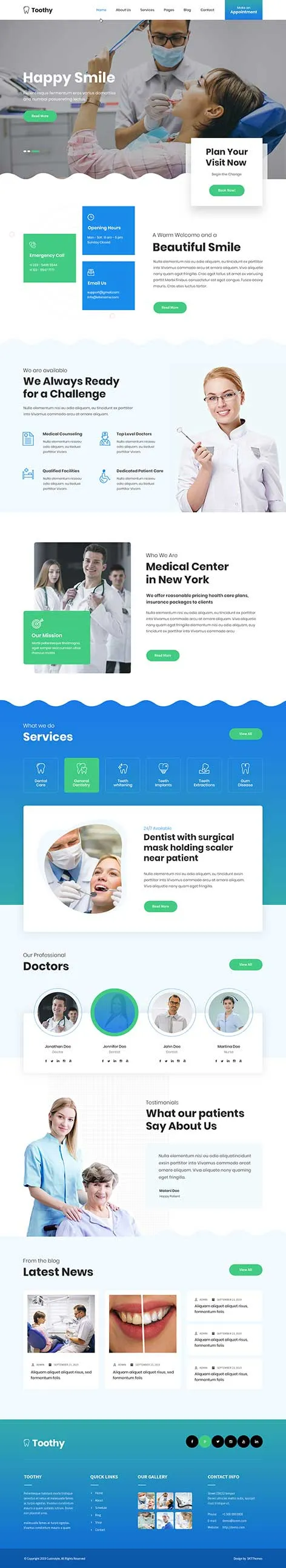 Toothy -Teeth Whitening Website Template