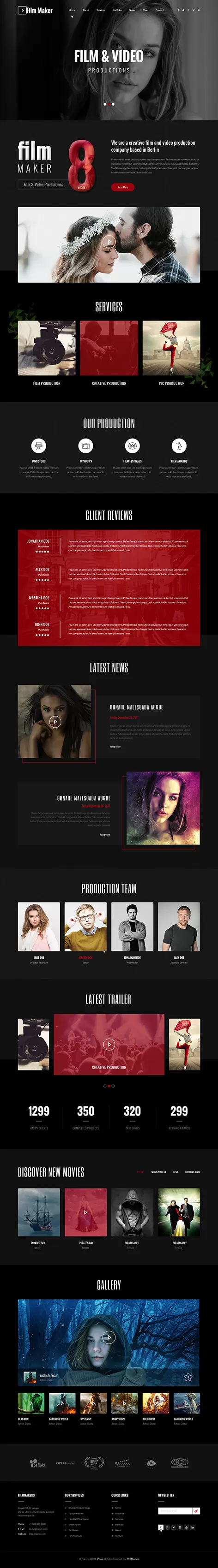 FilmMaker - Movie WordPress Theme