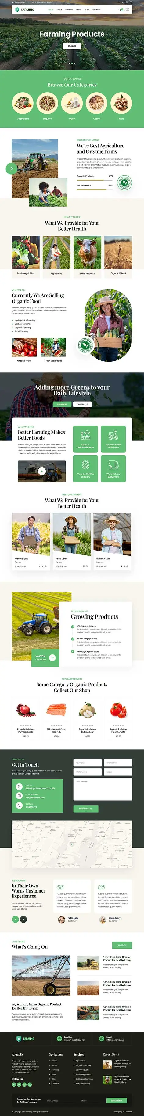 Farming - Organic Food WordPress theme