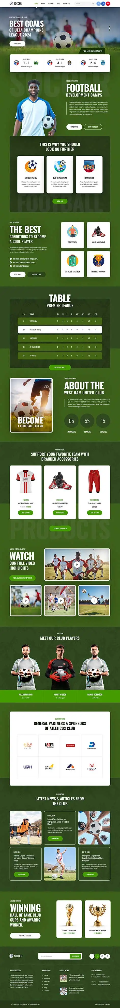 Sports Website Template