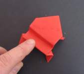 Origami jumping frog