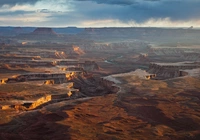 Park Narodowy Canyonlands, Kanion, Skały, Rzeka, Overlook, Utah Utah, Stany Zjednoczone