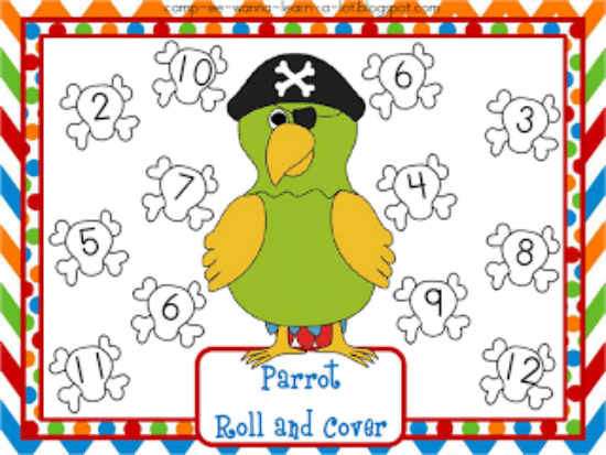 Teach Junkie: 40 Roll and Cover "Bump" Cool Math Games - Parrot