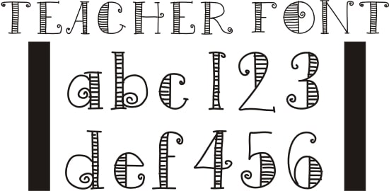 Teach Junkie - 42 Free Fonts for Teachers {Goodie Bag}